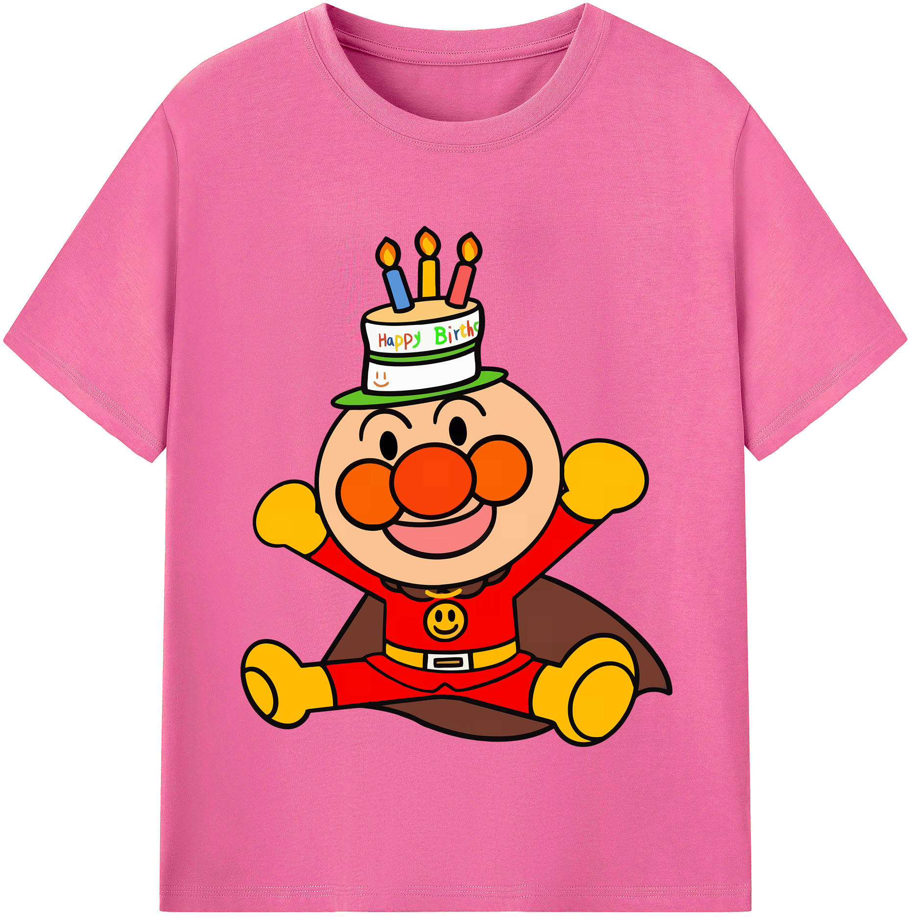 （画像用） アンパンマン Anpanman レディースカジュアルプリントTシャツ（綿100％）